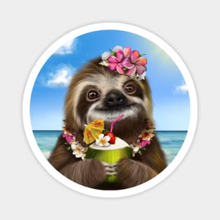 Sloth with a Cocktail Magnet